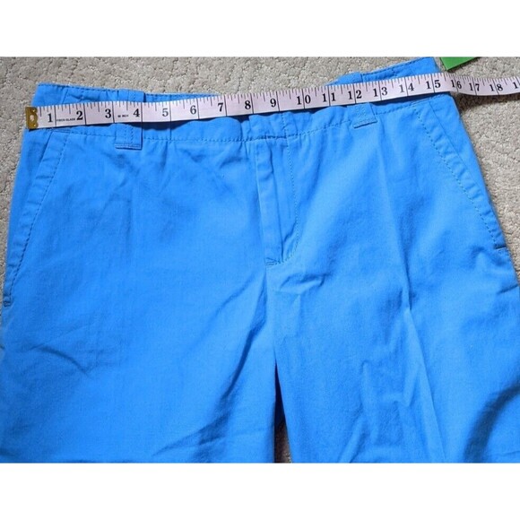 Lilly Pulitzer Pants Cropped Blue Mid Rise Capris Casual 100% Cotton Size 4 - Picture 3 of 10